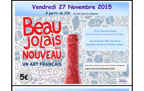 Soirée Beaujolais nouveau et Gaillac primeur