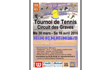 Tournoi SpucTennis "Circuit des Graves"