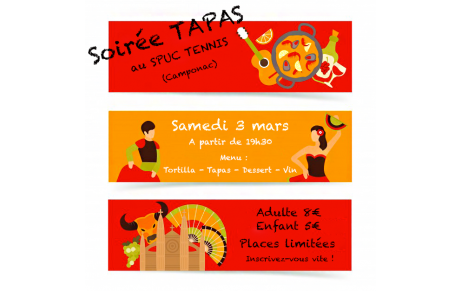 Soirée Tapas 3 mars 2018