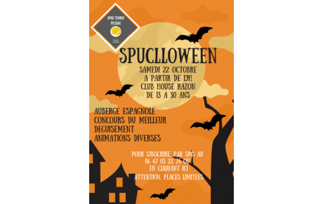 Soirée HALLOWEEN samedi 22 octobre 
